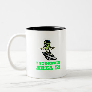 I Stormed Area 51 Two-Tone Coffee Mug