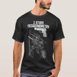 I Study Triggernometry On Back Gun Funny T-Shirt<br><div class="desc">I Study Triggernometry On Back Gun Funny</div>