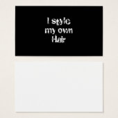 I style my own Hair. Black and White. (Front & Back)