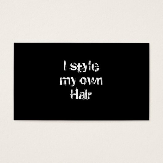 I style my own Hair. Black and White. (Front)