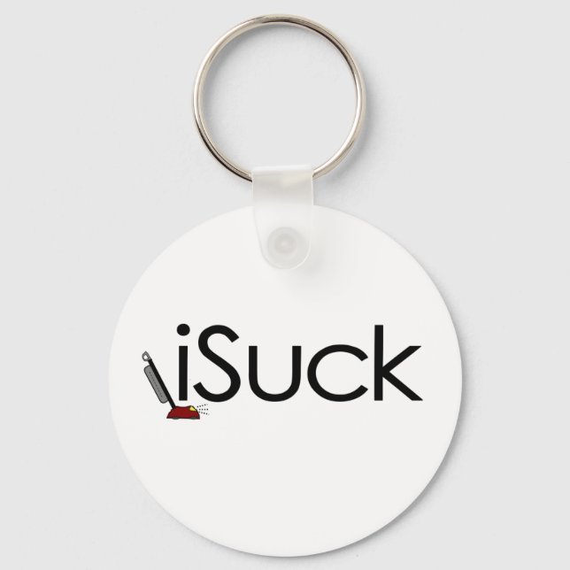I Suck Vacuum Keychain (Front)
