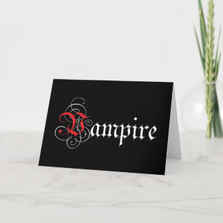 I Suck You! - Calligraphic Vampire Holiday Card