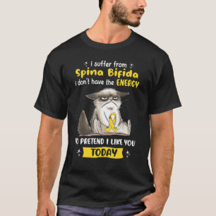 I Suffer From Spina Bifida Awareness Cat T-Shirt