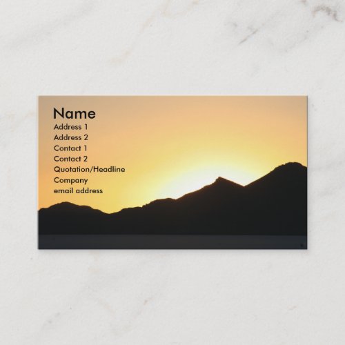 i sunset business cards