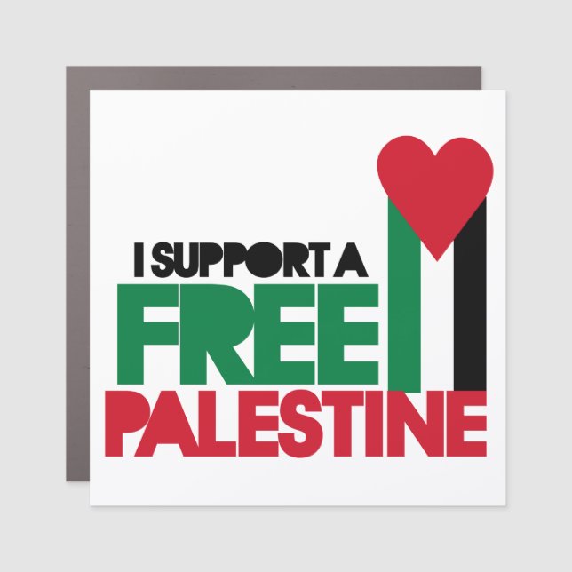 I support a free palestine car magnet (Front)
