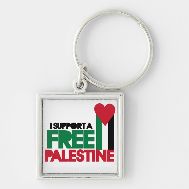 I support a free palestine keychain (Front)
