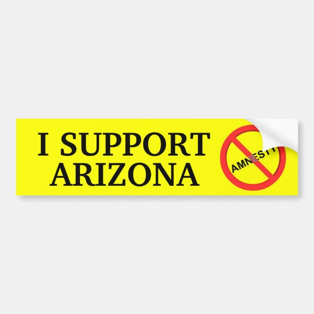 I Support Arizona Bumper Sticker (Front)