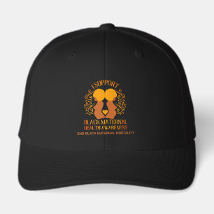 I Support BLACK MATERNAL HEALTH AWARENESS Mom Hat