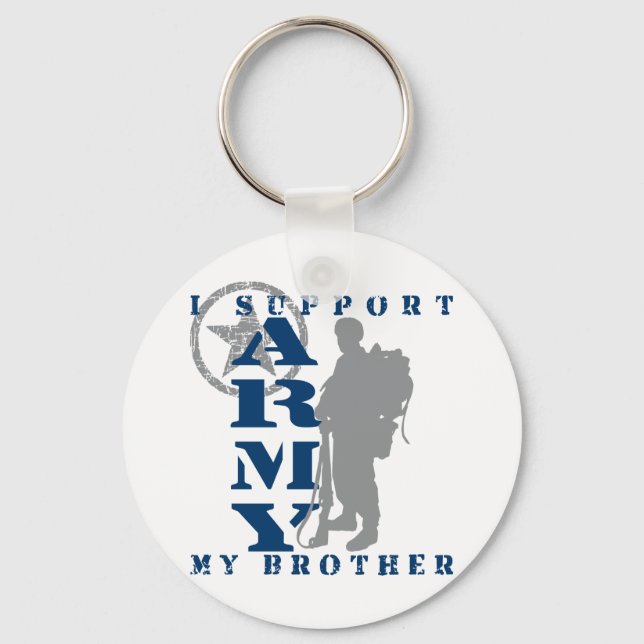 I Support Brother 2 - ARMY Keychain (Front)