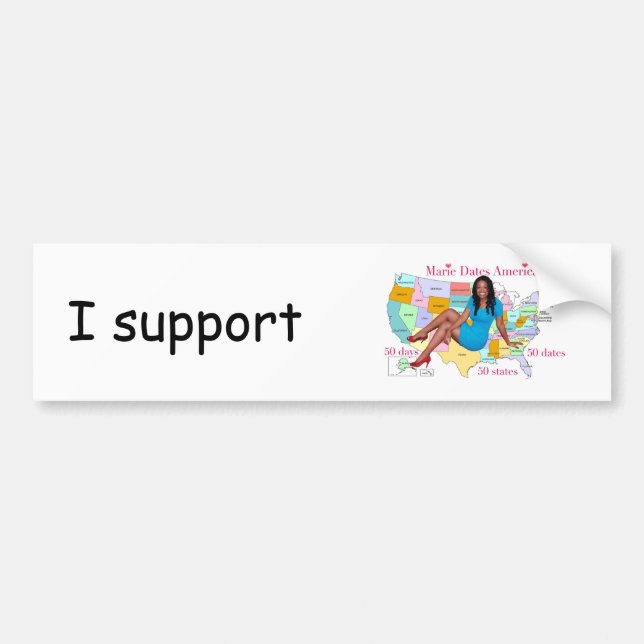 I Support bumper sticker (Front)