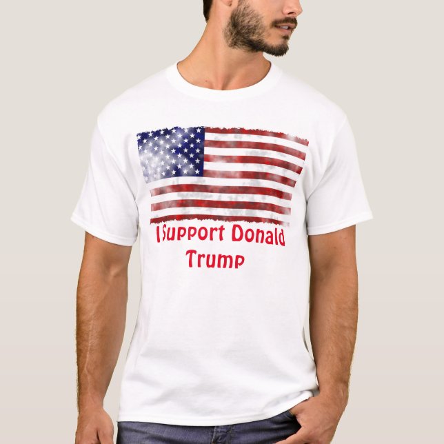 I support Donald Trump Men's Basic T-Shirt (Front)