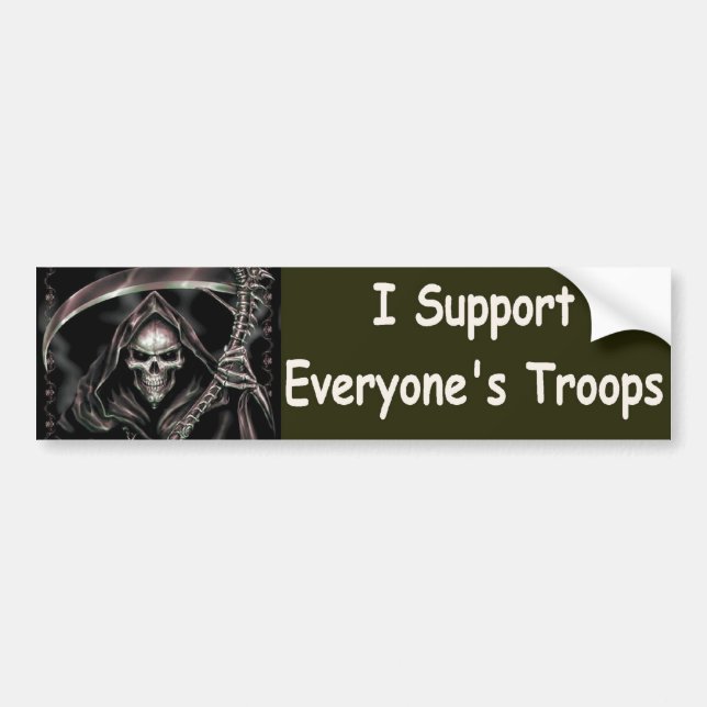 I support everyones troops bumper sticker (Front)