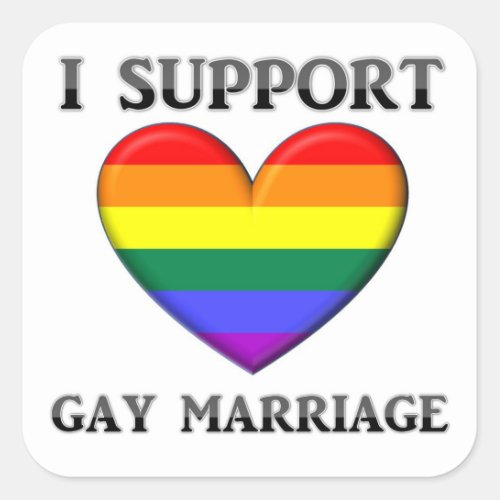 I Support Gay Marriage Stickers