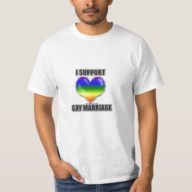 I support gay marriage t-shirt (Front)