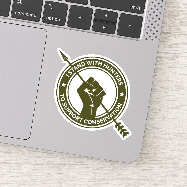 I Support Hunters and Hunting Sticker (Detail)