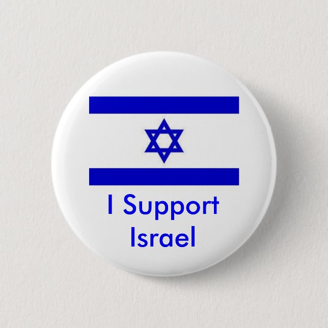 I Support Israel Pinback Button (Front)