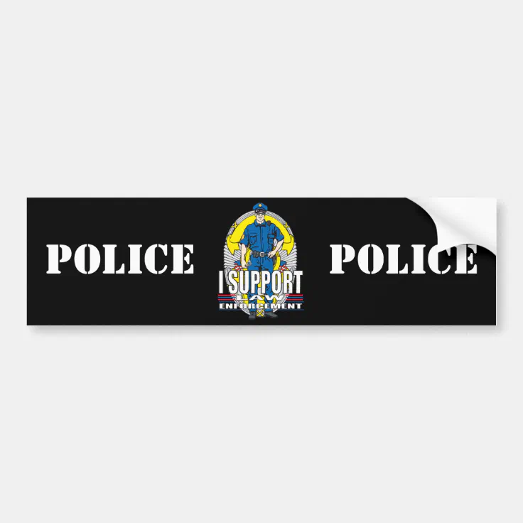 thumbnail image 2 of 3M I Proudly Support Law Enforcement Reflective Decal – Police Sheriff LEO Sticker, Round, Black/Gray, 3M Vinyl 2 of 5