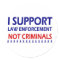 I support law enforcement not criminals