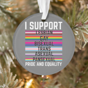 I Support Lesbian Gay Bisexual Trans Asexual Panse Ornament