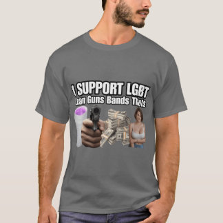 I Support LGBT Lean Guns Bandshots Funny Acronym P T-Shirt