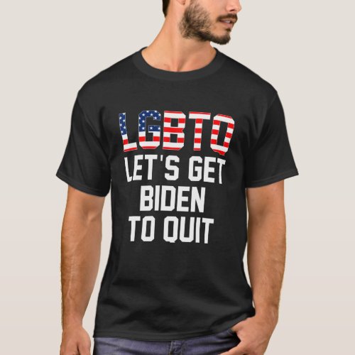 I Support LGBTQ Lets Get Biden To Quit American F T_Shirt