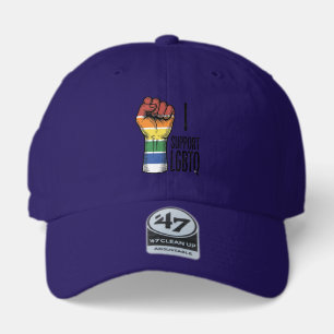 I Support LGBTQ Vintage Pride Fist Shirt Design_1 47 Brand Hat