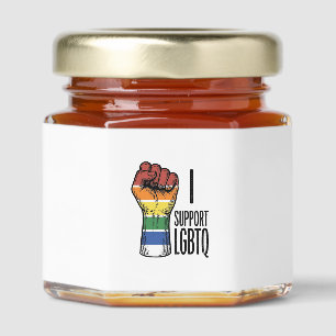 I Support LGBTQ Vintage Pride Fist Shirt Design_1 Honey Jar Favors