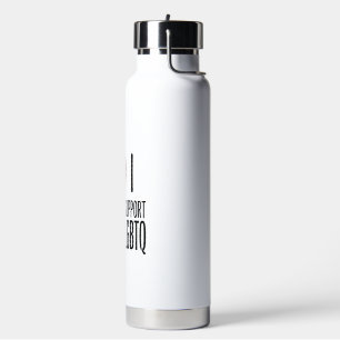 I Support LGBTQ Vintage Pride Fist Shirt Design_1 Water Bottle