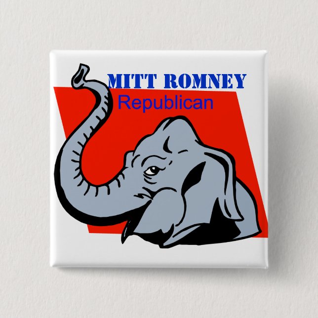 I SUPPORT MITT ROMNEY POLITICAL BUTTON (Front)