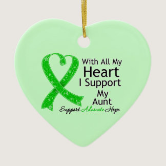 I Support My Aunt With All My Heart Ceramic Ornament