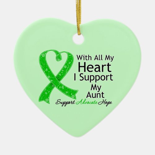 I Support My Aunt With All My Heart Ceramic Ornament