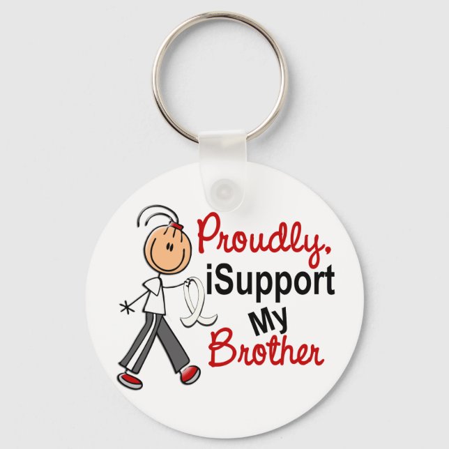 I Support My Brother SFT (Bone / Lung Cancer) Keychain (Front)