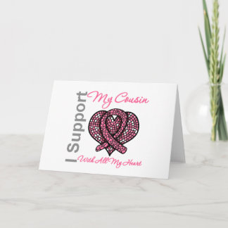 I Support My Cousin Breast Cancer Awareness Card