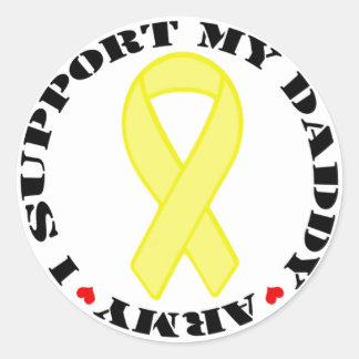 I Support My Daddy - Army Classic Round Sticker