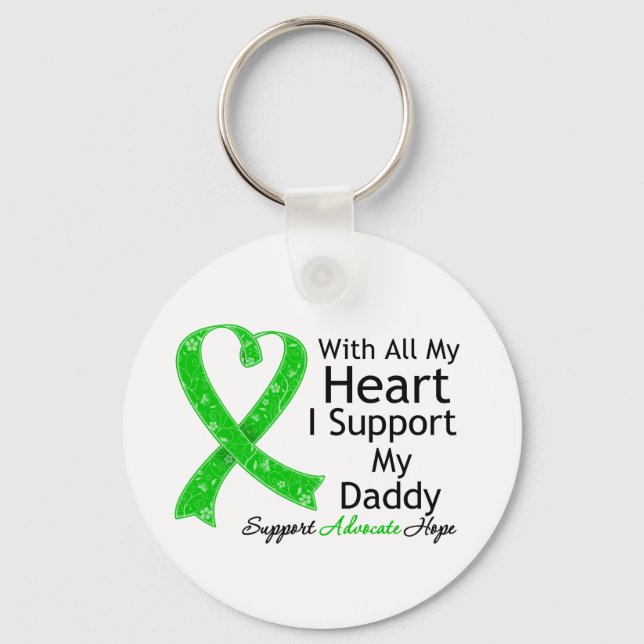 I Support My Daddy With All My Heart Keychain (Front)