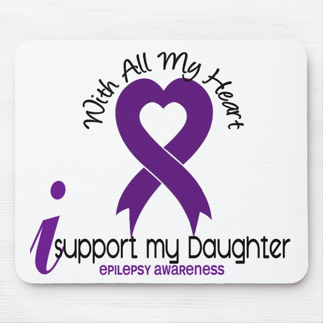 I Support My Daughter Epilepsy Mouse Pad (Front)