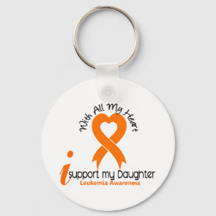I Support My Daughter Leukemia Keychain