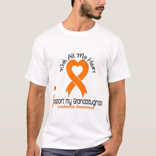 I Support My Granddaughter Leukemia T_Shirt