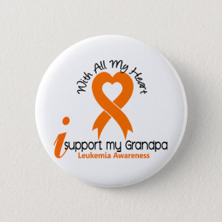 I Support My Grandpa Leukemia Pinback Button
