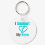 I Support My Hero Addiction Recovery Keychain