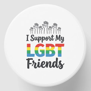 I Support My LGBT Friends Rainbow Pride Vector Des Mini Candle Favors