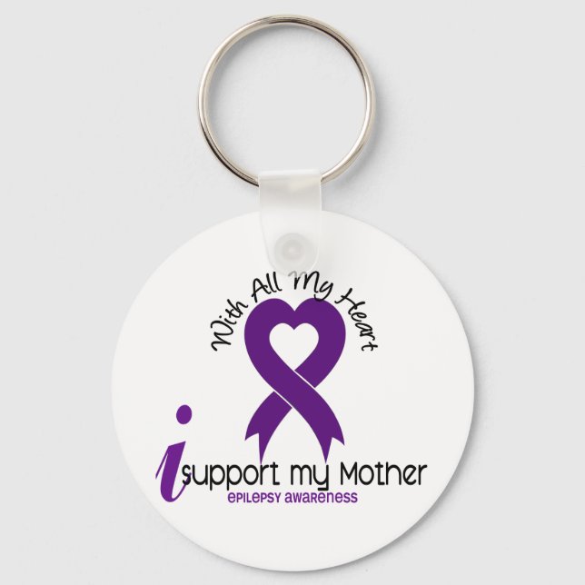 I Support My Mother Epilepsy Keychain (Front)