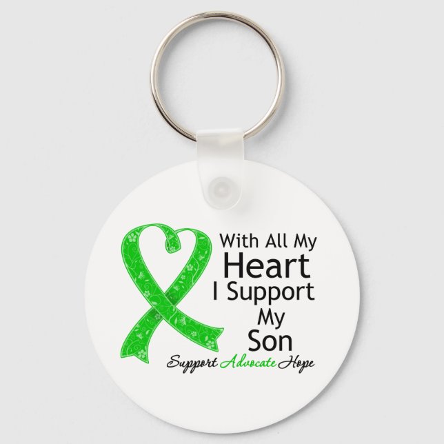 I Support My Son All My Heart Keychain (Front)