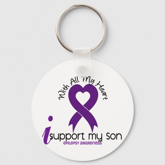 I Support My Son Epilepsy Keychain (Front)