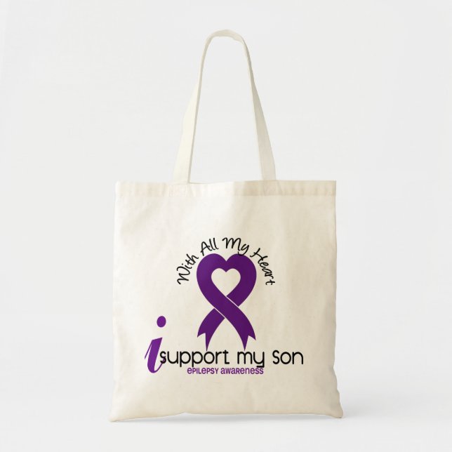 I Support My Son Epilepsy Tote Bag (Front)