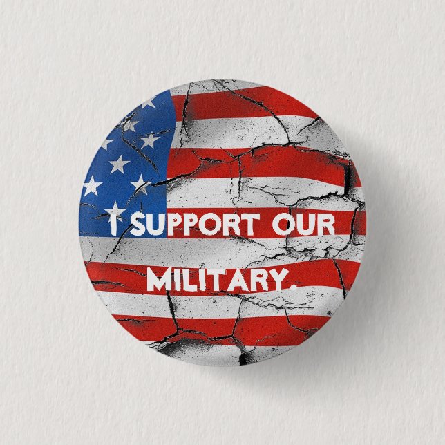 I SUPPORT OUR MILITARY AMERICAN FLAG PIN (Front)