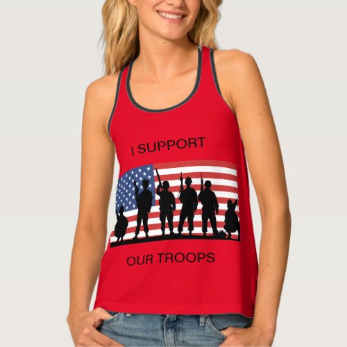I Support Our Troops  Army Brat Tank Top