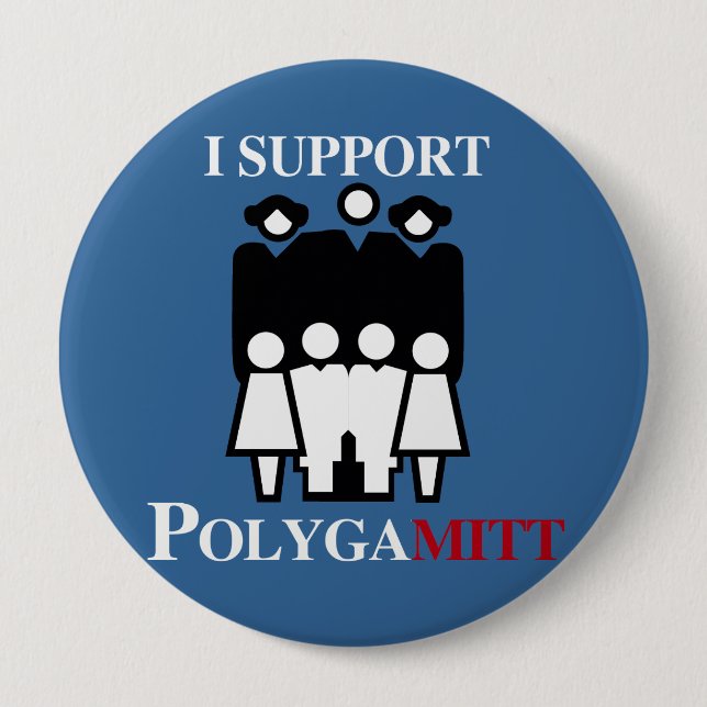 I support Polygamitt.png Pinback Button (Front)