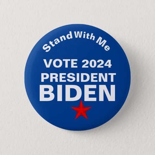 I Support President Biden Red White Blue Pin