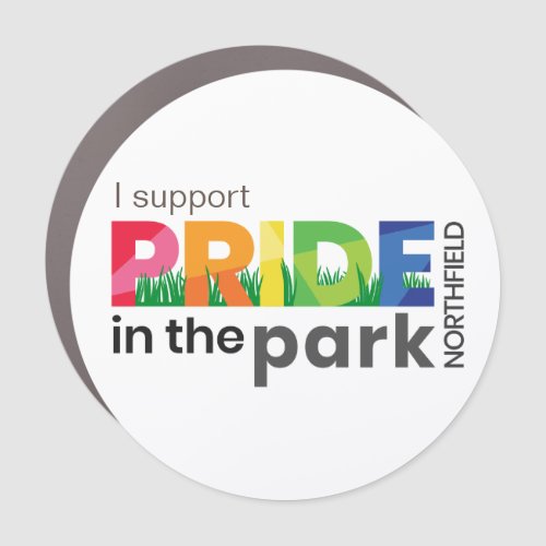 I Support Pride in the Park Northfield Car Magnet